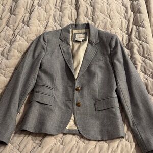 Jcrew schoolboy Gray wool Blazer with Gold Buttons GUC